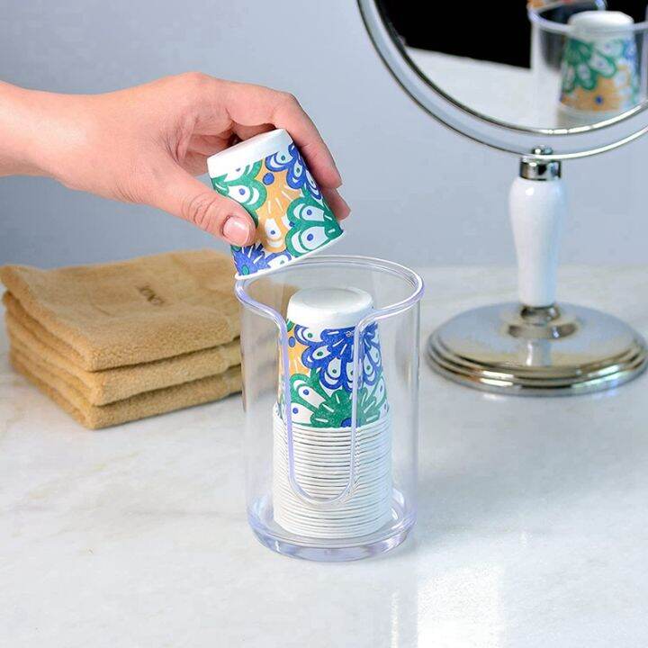 acrylic-bathroom-cup-dispenser-holder-for-disposable-paper-cup-mouthwash-cups-holder-for-bathroom-guest-room-counter