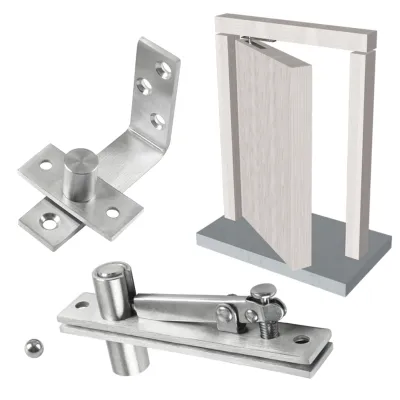 Modern Concealed 90 Degree Rotation Home Shaft Stainless Steel Door Pivot Hinge Door Hardware  Locks