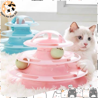 ?happy pet shop?รางบอลแมว ของเล่นแมว รางบอลแมว 3 ชั้น รางบอลพร้อมลูกบอล ของเล่นแมว อุปกรณ์สัตว์เลี้ยง ?