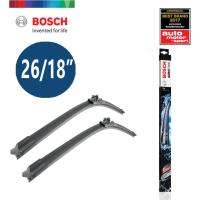 Bosch 26/18นิ้ว ใบปัดน้ำฝน หนึ่งคู่ Aero Twin คุณภาพดีเยี่ยม เสียงเงียบ ปัดสะอาด