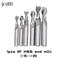 1pcs HSS 2 blade face milling cutter 15mm 16mm 17mm 18mm 19mm 20mm เครื่องมือแปรรูปโลหะ CNC machining center