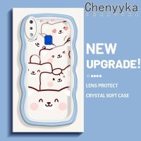 เคส Chenyyka สำหรับ VIVO Y91 Y95 Y91i การ์ตูนลูกสุนัขน่ารักความคิดสร้างสรรค์ลายคลื่นเคสมือถือโปร่งแสงแฟชั่นน่ารักปลอกซิลิโคนนุ่มป้องกันเลนส์กล้องเคสกันกระแทกแบบใส