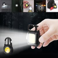 2022 Multifunctional Mini LED Work Light Small Portable Flashlight Keychain Light COB Inspection Strong Magnetic Torch Outdoor Light