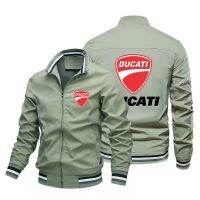 Spring/Fall 2022 Trend New men 39;s Cardigan Zip up Jacket DUCATI 3 Printed Solid Color Motorcycle Racing Jacket