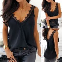 [A LIKE] Women SexyStrappy V-Neck SleevelessBack Camisole Vest LadiesTop Silk Cami Satin Effect