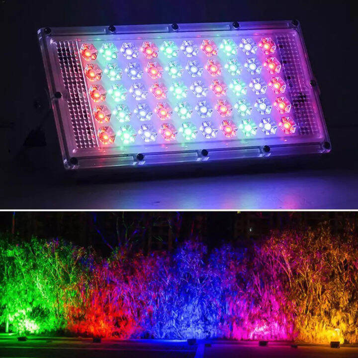 แผงไฟสี-โคมไฟสปอร์ตไลท์rgb-white-แผงไฟหลากสีเสียบไฟบ้าน-rgb-floodlight-รีโมทควบคุม-โคมไฟสี-หลอดไฟแผงrgb-ปรับหลากหลายสี-โคมไฟตกแต่งตามเทศกาล