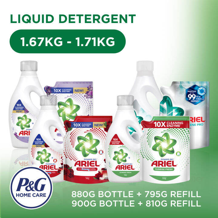 Ariel Liquid Detergent Sunrise Fresh Floral Passion Hygiene Pro Soft