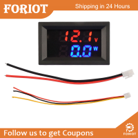 Foriot  M520 DC 5-30V แอมป์มิเตอร์เมตรจอแสดงผลแบบ Dual LED Panel Volt Gauge Amp Meter เครื่องทดสอบแรงดันไฟฟ้าด้วยสายเชื่อมต่อ