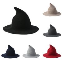 Halloween witch hat Men and Women wool Knit Hat Fashion Solid Hat Girlfriend Gifts Party Fancy Dress Hat