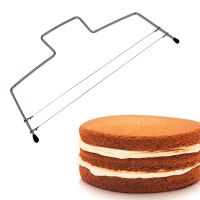 Adjustable Cake Leveler Professional Layer Slicer Cutter 2 Blades Stainless Steel Cut Saw Kitchen Baking Tools for Cakes