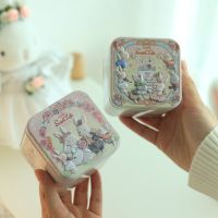 10pcs Cartoon Bunny Three-dimensional Embossed Small Square Box Wedding Candy Pink Box Creative Candy Wedding Iron Box Storage Boxes