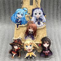 【CC】 Anime Konosuba Megumin Keychain Badge Accessories Props Cartoon Pendant