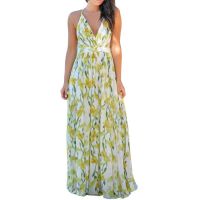 ZZOOI 2020 New Spring Summer Women Boho Floral Printed Dress Fashion Ladies Sleeveless Party Evening Long Maxi Dress V-neck Vestidos