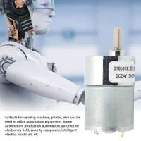 340RPM Worm DC Gear Motor แรงบิดสูงปรับความเร็วทองเหลืองคอยล์ไมโครลดความเร็วมอเตอร์เกียร์ DC24V