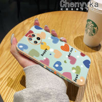 เคส Chenyyyka สำหรับ Xiaomi MI POCO F2 Pro Redmi K30 Pro ซูมได้เคสการ์ตูนสีหัวใจความรักดีไซน์ใหม่สี่เหลี่ยมขอบบางเคสมือถือลวดลายเคลือบแบบบางกล้องฝาปิดเลนส์เต็มรูปแบบปกป้องเคสนิ่มกันกระแทก