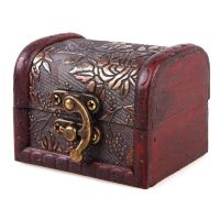 TENSKE 1PCS Jewelry Box Vintage Wood Handmade Box With Mini Metal Lock For Storing Jewelry Treasure Pearl JUNE19 Storage Boxes