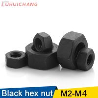 ☽☊✕ Hexagon Hex Nuts M2 M2.5 M3 M4 carbon steel metric hex nuts Black Grade 8 Carbon Steel Hex Nut Hexagonal Nut for Screws LUCHANG