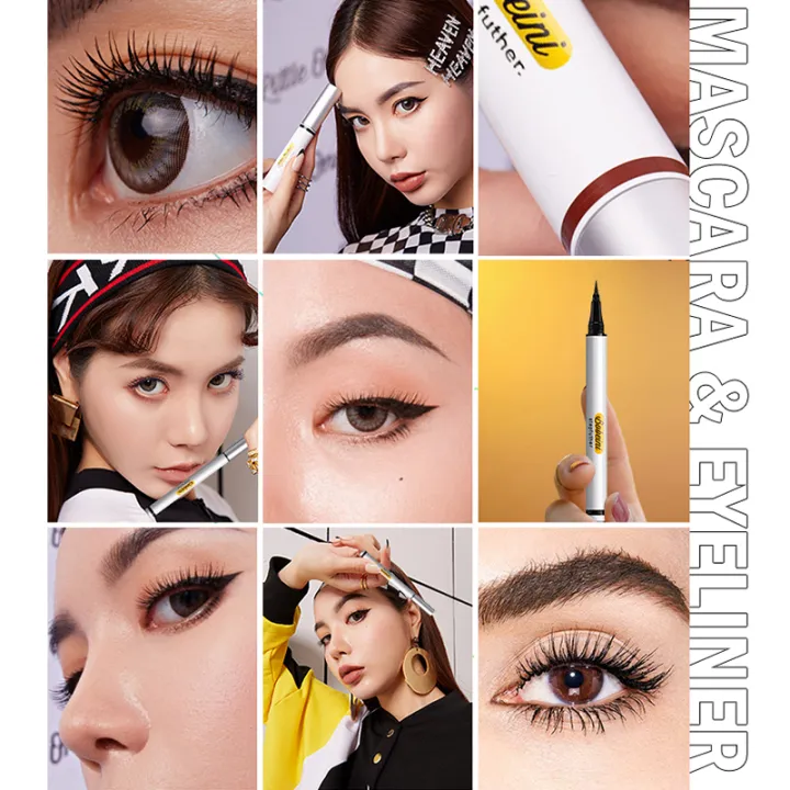 Eye Makeup Set Multicolor Mascara Eyeliner with Eyelash Curler