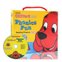 English original genuine picture book big red dog series Clifford phonicfun pack 6 interesting natural spelling 12 volumes boxed + CD childrens early English reading bedtime story picture book
