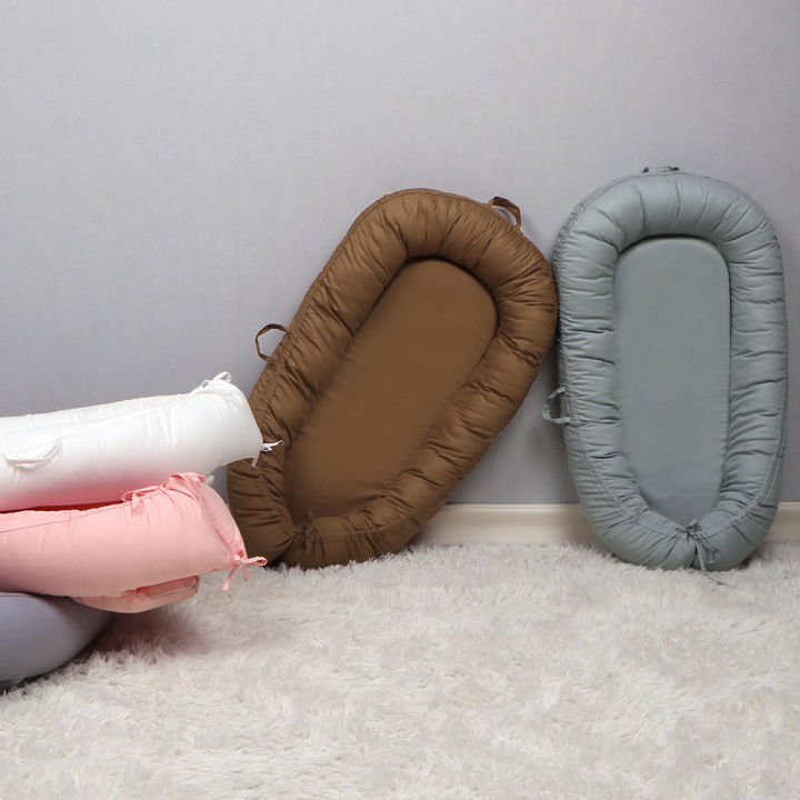 80x50cm-baby-nest-bed-portable-crib-travel-bed-solid-cotton-newborn-baby-crib-infant-bedding