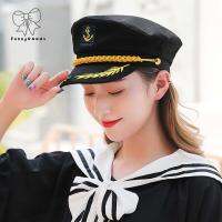 GEYU สุภาพสตรี แฟชั่น ฤดูหนาว เย็บปักถักร้อย ฤดูใบไม้ร่วง ชุดกะลาสี Navy Hats หมวก Visors หมวก หมวกเรือยอชท์