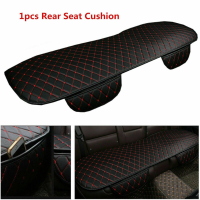 1PC Universal Black Red PU Leather Car Rear Back Seat Cover Pad Mat Chair Protector Cushion for Car Auto Interior Accessories