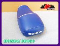 HONDA CB350 DOUBLE SEAT COMPLETE "BLUE" with "WHITE" TRIM // เบาะรถมอเตอร์ไซค์ สีน้ำเงิน คิ้วขาว ด้ายขาว เปิดข้างตูดมน สินค้าคุณภาพดี