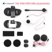 Original Audio &amp; Mic Kit สำหรับ Vimoto V8S V9S V9X หมวกกันน็อคอินเตอร์คอมชุดหูฟังฐานอุปกรณ์เสริมไมโครโฟน-e2377646