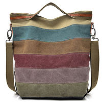 Yogodlns Casual Women Canvas Shoulder Bag Simplicity Female Soft Medium Size Bag for Teenagers