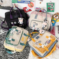 Women Cute Cow Backpack Female Student College Schoolbag Girl School Multifunction Backpacks Kawaii Ladies Waterproof Backpacks