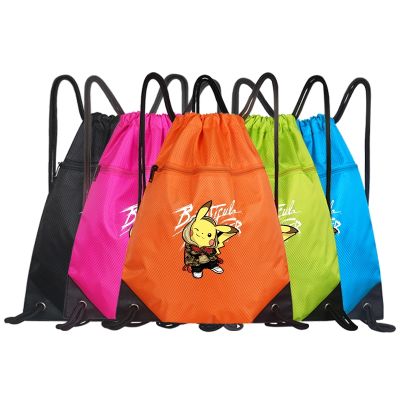 Leisure Drawstring Pocket Backpack Men and Women Sports Gym Bag Travel Storage Bag Anime Student Tuition Backpack