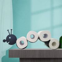 Metal Caterpillar Toilet Roll Paper Holder Wall Mounted Free Standing Novelty Animal Bathroom Rolls Storage Rack Decor Toilet Roll Holders