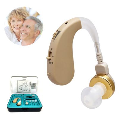 ZZOOI Mini Hearing Aid BTE Digital Hearing Aids Wireless Volume Adjustable Portable Sound Amplifier For Elderly Hearing Loss Ear Care