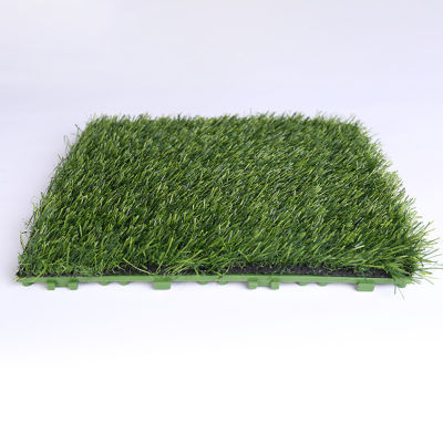 4pcs Square Mat Easy Install Evergreen Garden Decor Patio Home Durable DIY Non Slip Lawn Balcony Yard PE With Drainage Hole Artificial Grass