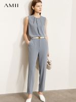 【DT】hot！ Minimalism Piece Sets Womens Outfits 2023 New Office Shirt Wide Leg Pants Separately 12342142