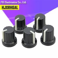 10Pcs Hot Sale 6mm Shaft Hole Dia Plastic Threaded Knurled Potentiometer Knobs Caps wh148