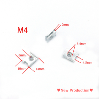 New Production? 10ชิ้นตัวยึดสกรูในตัวคลิปรูปตัวยูสำหรับ M4 M5 M6สกรูแผ่นเหล็กหัวเข็มขัดป้องกันสนิมสำหรับรถจักรยานยนต์