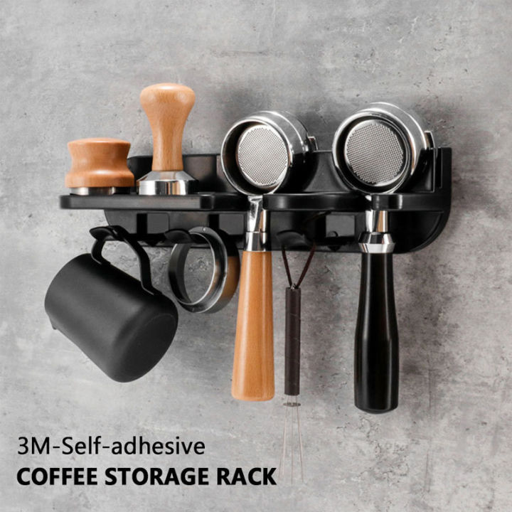 ชุดกาแฟ51-54-58มม-ติดผนังชั้นเก็บของกาแฟเอสเปรสโซ่ฟรีอุปกรณ์จัดระเบียบวางแก้วกาแฟ