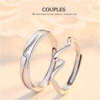 s925 Couples ring 41 แหวนคู่รักเงินแท้ Heart wave น่ารัก ดูเรียบง่าย ใส่สบาย เป็นมิตรกับผิว ปรับขนาดได้