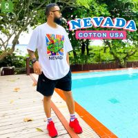 เสื้อยืด เสื้อแขนสั้น เสื้อคู่ สกรีนลาย Nevada  -​ Oversize  USA แท้100%