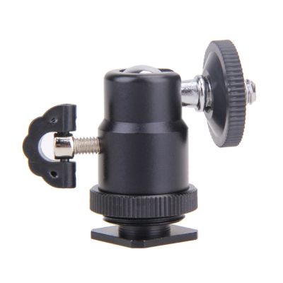 Camera Bracket Rotating Mini For Camera Holder Mount 14 Hot Shoe Adapter Cradle Ball Head Accessories LED Light Flash Bracket