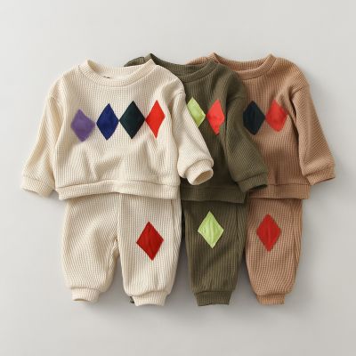 【CW】 Baby Boy Set 2pcs Cotton Sweater Pants 0 5Yrs Children Kids Outfits Toddler Sets