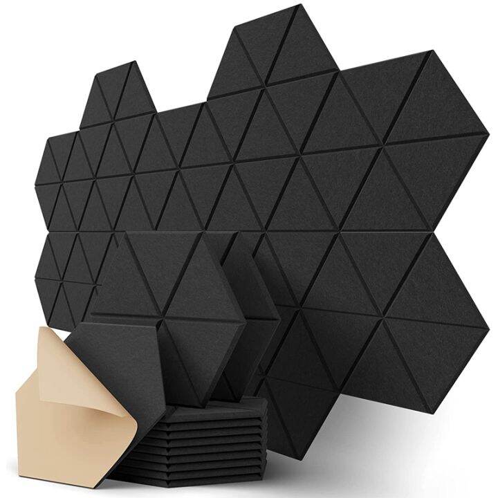 SelfAdhesive Acoustic Panels 12X10X0.4Inch,3D Textured Sound Proof
