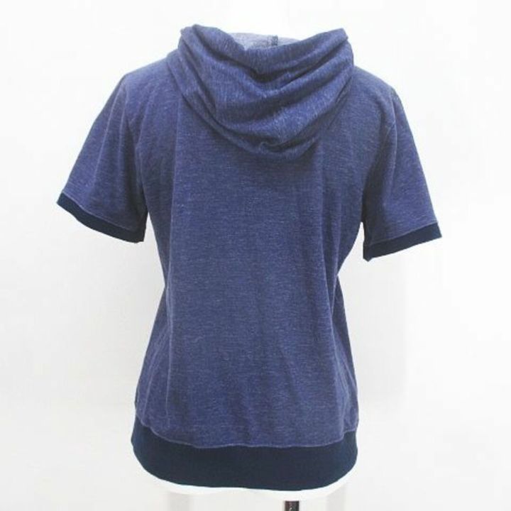 two-c-short-sleeve-zip-up-hoodie-40-navy-navy-blue-pocket-direct-from-japan-secondhand