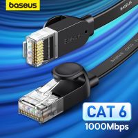 Baseus สายเคเบิลเสริมเครือข่าย RJ45สำหรับสาย Lan Cat6แบน6สายเคเบิลอีเทอร์เน็ต1เมตรสำหรับล้างเราเตอร์โมเด็ม PS PC