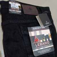 Sumberekijeans-Leban-ขนาดจัมโบ้สีดำผู้ชายกางเกงยีนส์ขายาวผ้ายืดขนหยาบหนา40-45