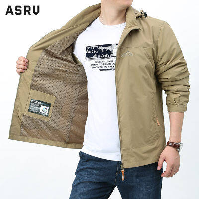 ASRV แจ็คเก็ตแบบ Lightweight ผู้ชาย เสื้อกันหนาว เสื้อแจ็คเก็ต เสื้อคลุมชาย แจ็กเก็ตโจมตีกลางแจ้งเนื้อบางสำหรับผู้ชายเสื้อแจ็คเก็ตลำลองกลางแจ้ง