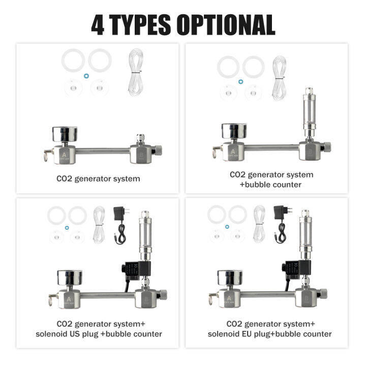 พิพิธภัณฑ์สัตว์น้ำ-diy-co2-ระบบเครื่องกำเนิดไฟฟ้าชุด-co2-ระบบเครื่องกำเนิดไฟฟ้าที่มีโซลินอยวาล์วฟองเคาน์เตอร์และตรวจสอบก๊าซคาร์บอนไดออกไซด์เครื่องปฏิกรณ์ชุดสำหรับพืชพิพิธภัณฑ์สัตว์น้ำ