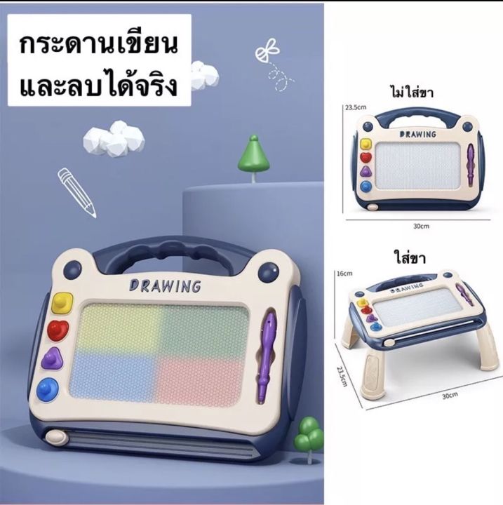 กระดานเขียนลบได้-กระดานแม่เหล็ก4สี-กระดานวาดรูป-ของเล่นเด็ก-เสริมพัฒนาการ-แบบโต๊ะ