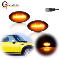 Gtinthebox Amber LED Car Front Side Marker Turn Signal Lights For 2002-2006 MINI R50R53, 2004-2008 R52 Fender Flare Lights 12V